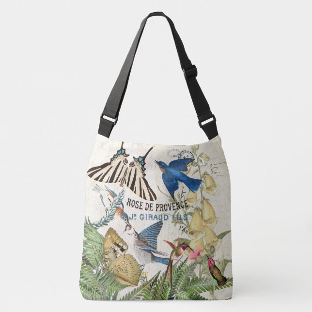Bluebird Bird Butterfly Hummingbird Moth Tote Bag (Front)