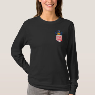 Bluebird Bird In Pocket With Sunglasses T-Shirt
