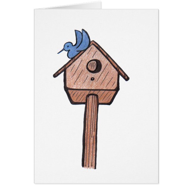 Bluebird Birdhouse...All Occasion  Card... (Front)