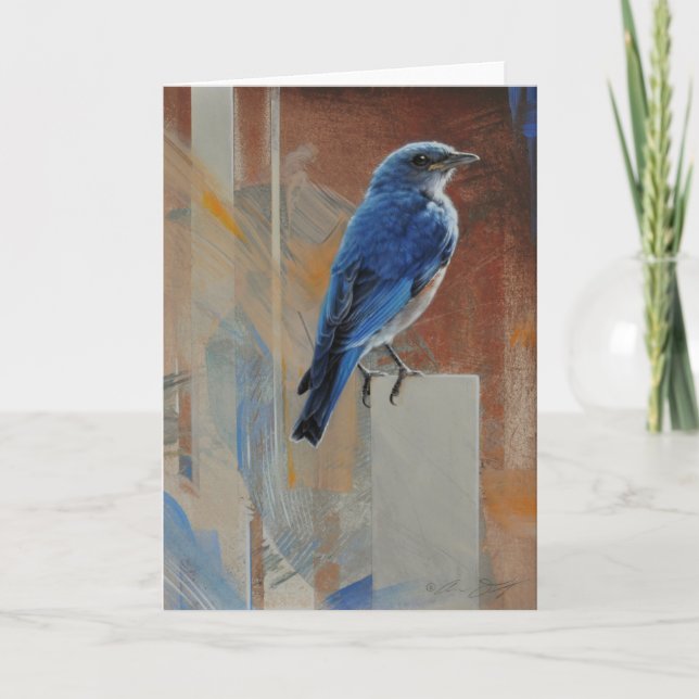 Bluebird Blank Card by Andrew Denman (Front)