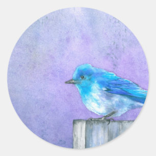 Bluebird Bliss Classic Round Sticker
