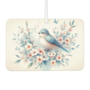 Bluebird Blossom Watercolor Serenity Car Air Freshener