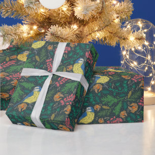 Bluebird Christmas Holiday Pattern  Wrapping Paper