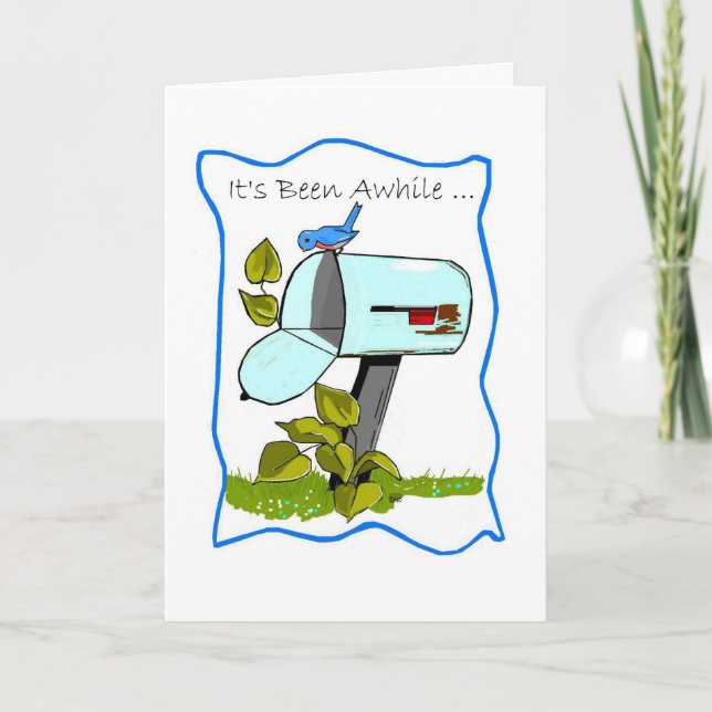 Bluebird Empty Mailbox Thinking of You Card (Front)