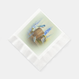Bluebird Family Napkin