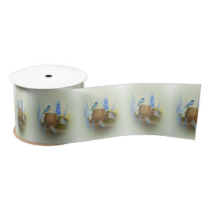Bluebird Family Satin Ribbon