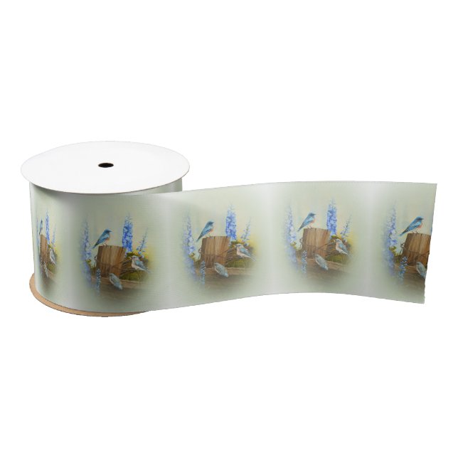 Bluebird Family Satin Ribbon (Spool)
