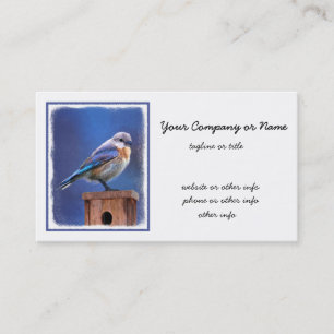 Bluebird (Female) Painting - Original Bird Art Business Card