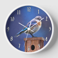 Bluebird (Female) Painting - Original Bird Art