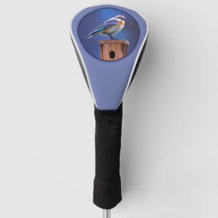 Bluebird (Female) Painting - Original Bird Art Golf Head Cover