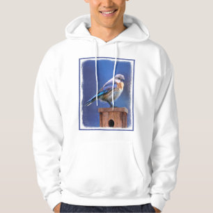 Bluebird (Female) Painting - Original Bird Art Hoodie