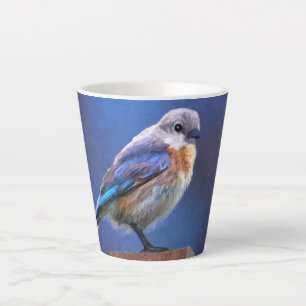 Bluebird (Female) Painting - Original Bird Art Latte Mug
