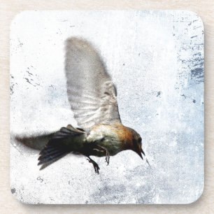 Bluebird Grunge Coaster