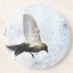 Bluebird Grunge Coaster