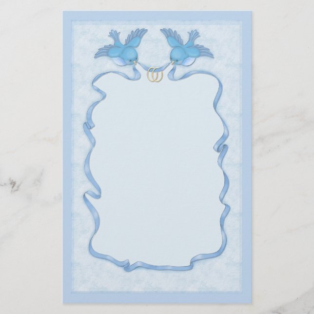 Bluebird Happiness Stationery (Front)