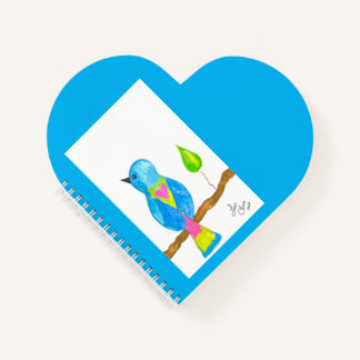 Bluebird Heart Notebook by Love Cheri
