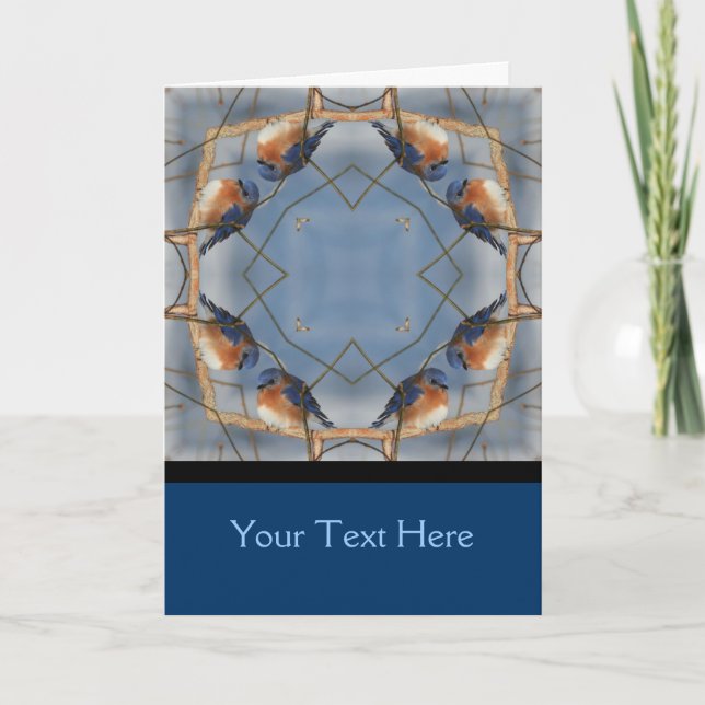 Bluebird Kaleidoscope Nature Photo Card (Front)
