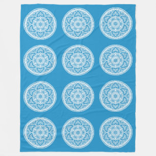 Bluebird Mandala Fleece Blanket