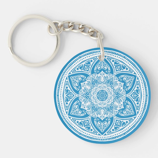 Bluebird Mandala Key Ring (Front)
