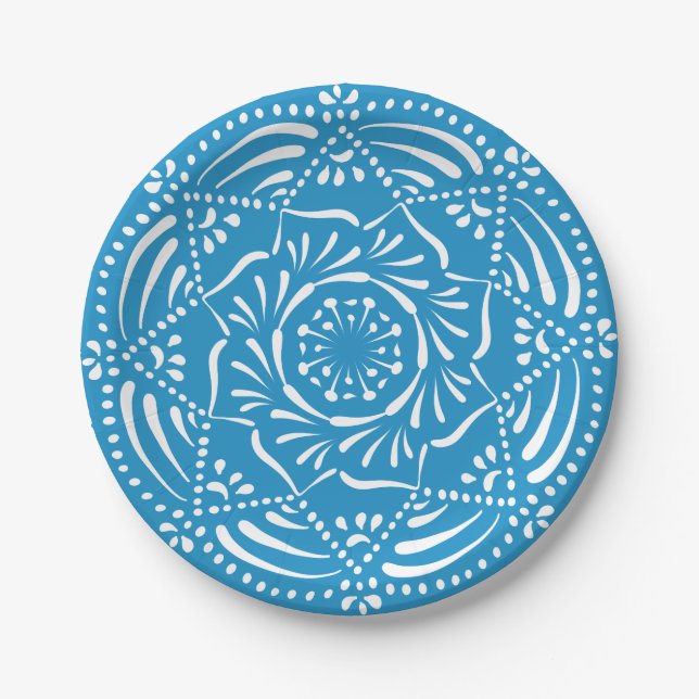 Bluebird Mandala Paper Plate (Front)