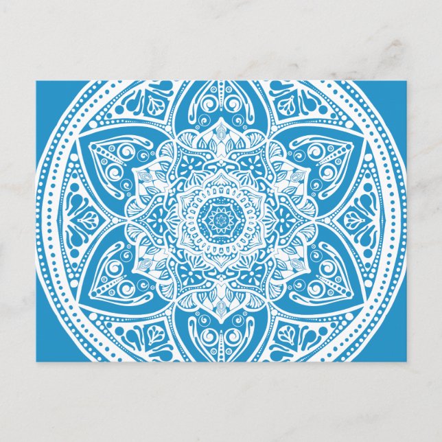Bluebird Mandala Postcard (Front)