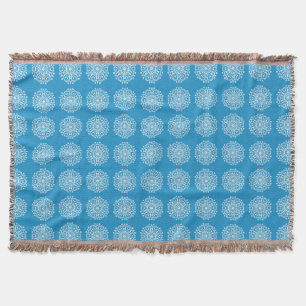 Bluebird Mandala Throw Blanket