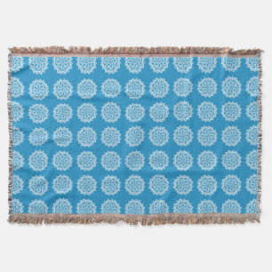 Bluebird Mandala Throw Blanket
