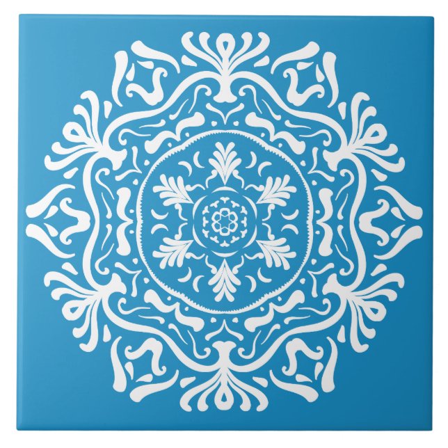 Bluebird Mandala Tile (Front)