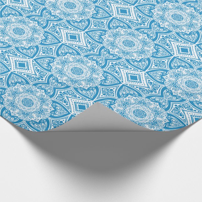 Bluebird Mandala Wrapping Paper (Corner)