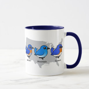 Bluebird Map Mug
