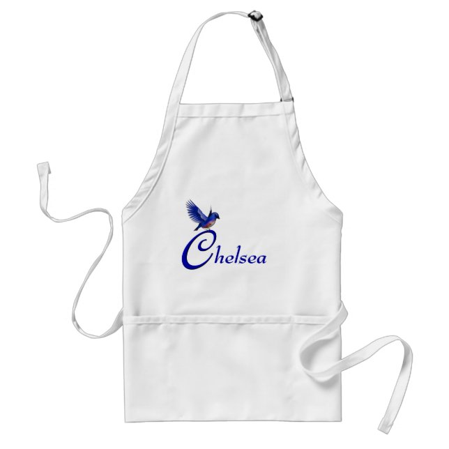 Bluebird Monogram C Your Name Personalized Standard Apron (Front)