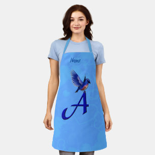 Bluebird Monogram Initial A Personalised Apron