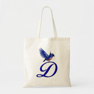 Bluebird Monogram Initial D Tote Bag