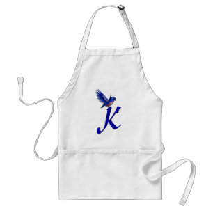 Bluebird Monogram Initial K Standard Apron