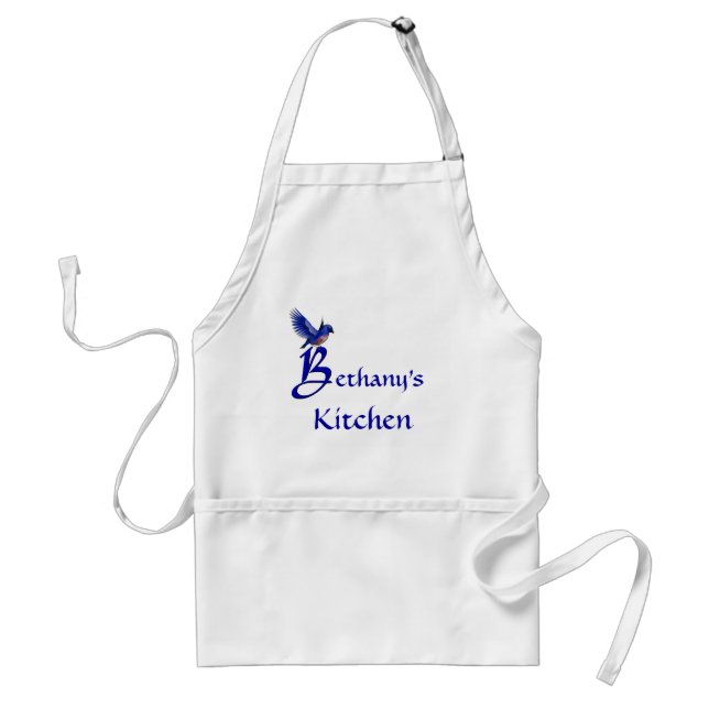 Bluebird Monogram Your Name Initial B Standard Apron (Front)