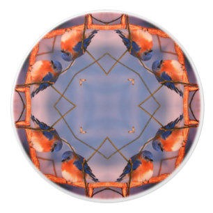 Bluebird Nature Abstract Art   Ceramic Knob