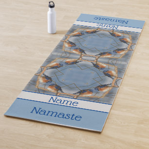 Bluebird Nature Abstract Art  Personalised Yoga Mat