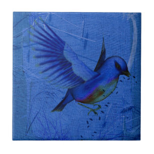 Bluebird Nature Art Tile