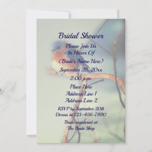 Bluebird Nature Bridal Shower  Invitation