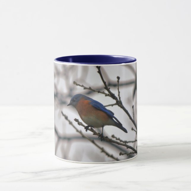 Bluebird Nature Lover Bird Lover Winter Mug (Center)