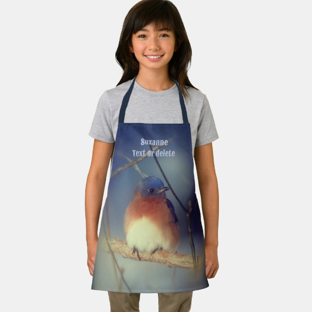Bluebird Nature Wildlife Personalised Apron (Insitu)