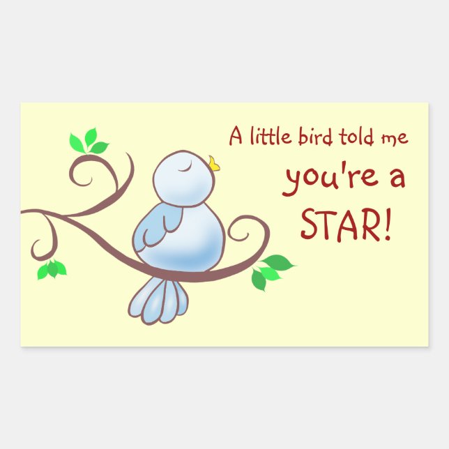 Bluebird Of Happiness Achievement Award Rectangular Sticker (Front)