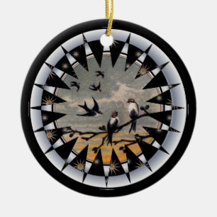 Bluebird of Happiness Ceramic Pendant Tree Decoration