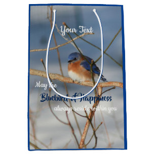 Bluebird Of Happiness Inspirational Medium Gift Bag