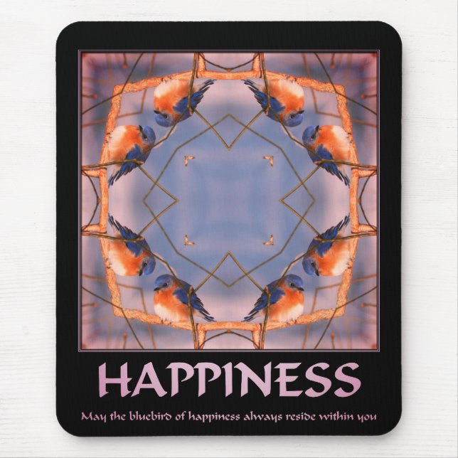 Bluebird Of Happiness Inspirational Mouse Mat (Front)