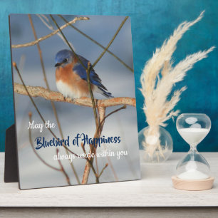 Bluebird Of Happiness Inspirational  Plaque
