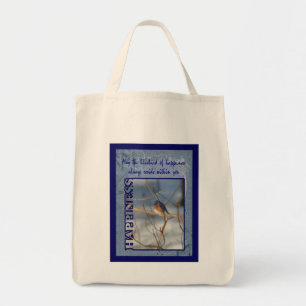 Bluebird Of Happiness Inspirational Tote Bag