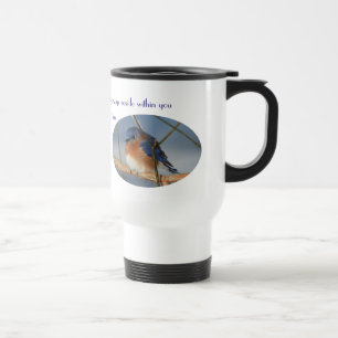 Bluebird Of Happiness Inspirational Travel Mug