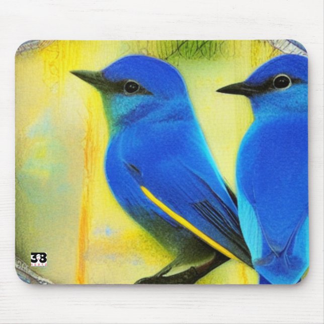 Bluebird of Happiness Mouse Pad (Front)