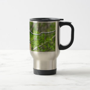 Bluebird on a Fence Post Travel Mug